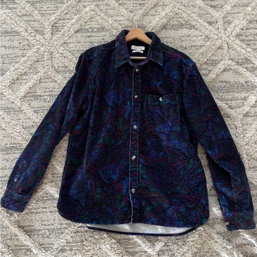Urban Outfitters Multicolor Corduroy Shirt Size Medium - Picture 8 of 10